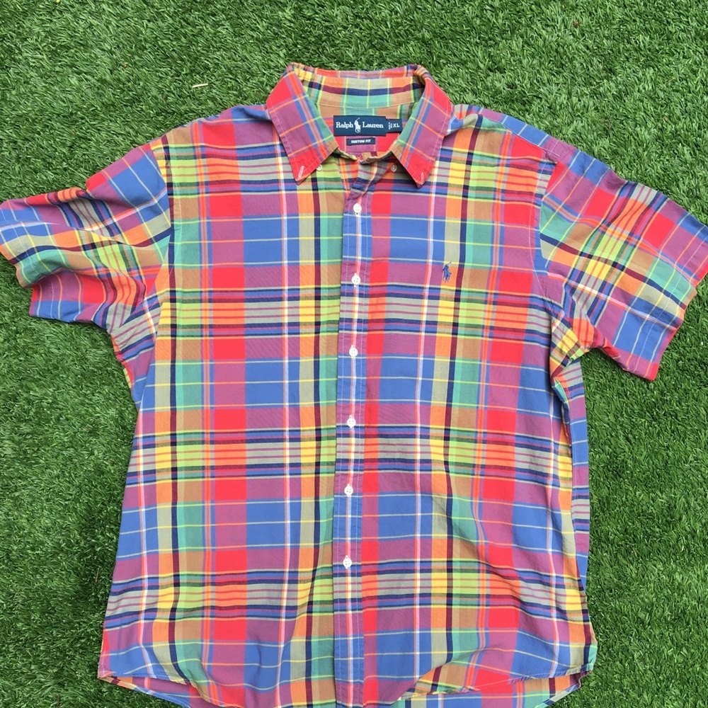 Ralph Lauren button down plaid shirt